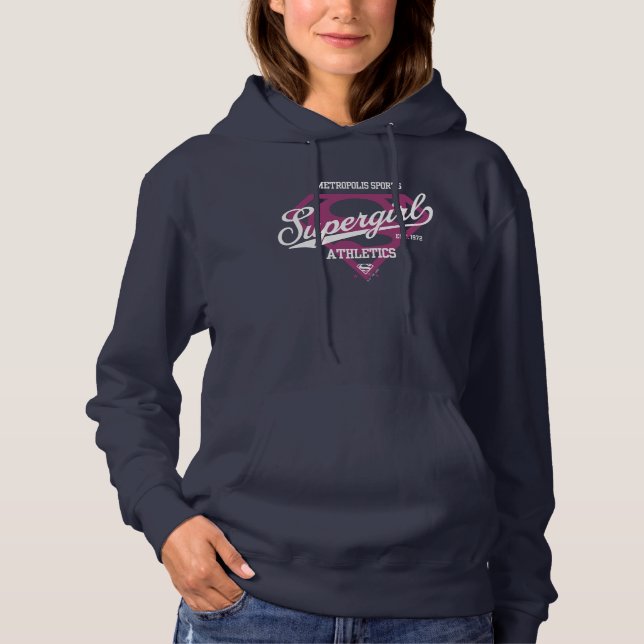 Supergirl Metropolis Sports Athletics Graphic Hoodie (Front)