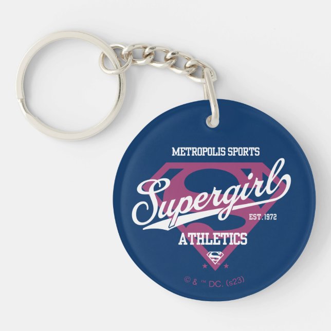 Supergirl Metropolis Sports Athletics Graphic Key Ring (Front)