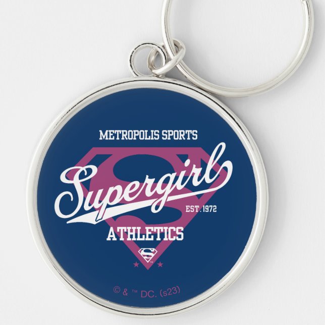 Supergirl Metropolis Sports Athletics Graphic Key Ring (Front)