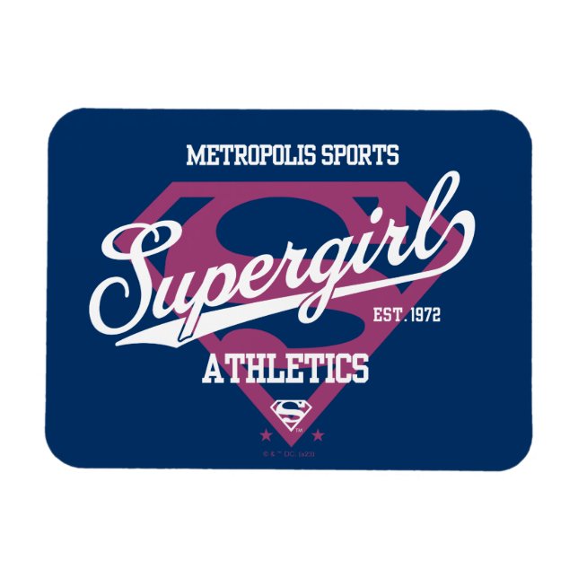 Supergirl Metropolis Sports Athletics Graphic Magnet (Horizontal)