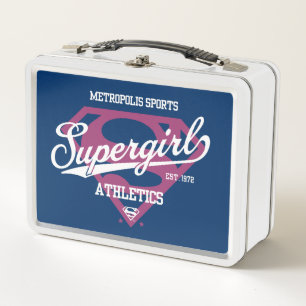 Supergirl Metropolis Sports Athletics Graphic Metal Lunch Box