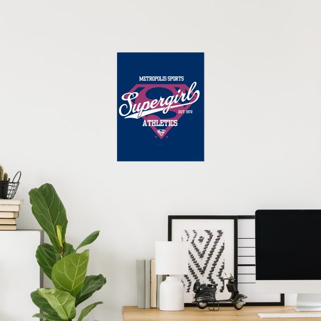 Supergirl Metropolis Sports Athletics Graphic Poster (Home Office)