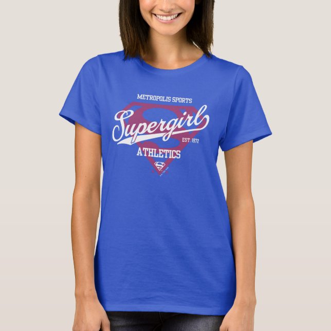 Supergirl Metropolis Sports Athletics Graphic T-Shirt (Front)