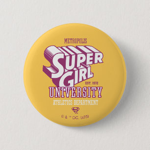 Supergirl Metropolis University Athletics Dept. 6 Cm Round Badge