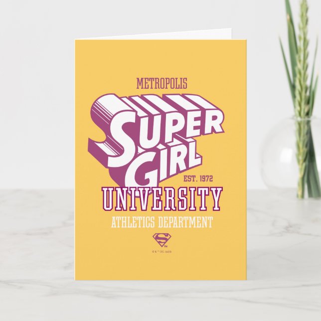 Supergirl Metropolis University Athletics Dept. Card (Front)