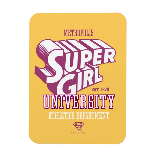 Supergirl Metropolis University Athletics Dept. Magnet (Vertical)