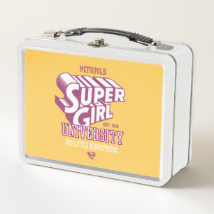 Supergirl Metropolis University Athletics Dept. Metal Lunch Box