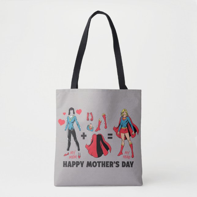 Supergirl | My Mom = My Hero Tote Bag (Front)
