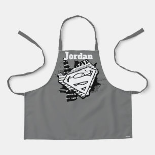Supergirl Newsprint S-Shield Apron