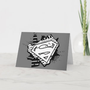 Supergirl Newsprint S-Shield Card