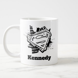Supergirl Newsprint S-Shield Large Coffee Mug