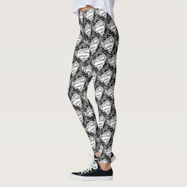 Supergirl Newsprint S-Shield Leggings (Left)