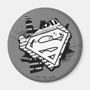 Supergirl Newsprint S-Shield Magnet
