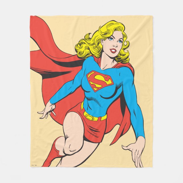Supergirl on the Move Fleece Blanket (Front)