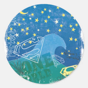 Supergirl One World Classic Round Sticker