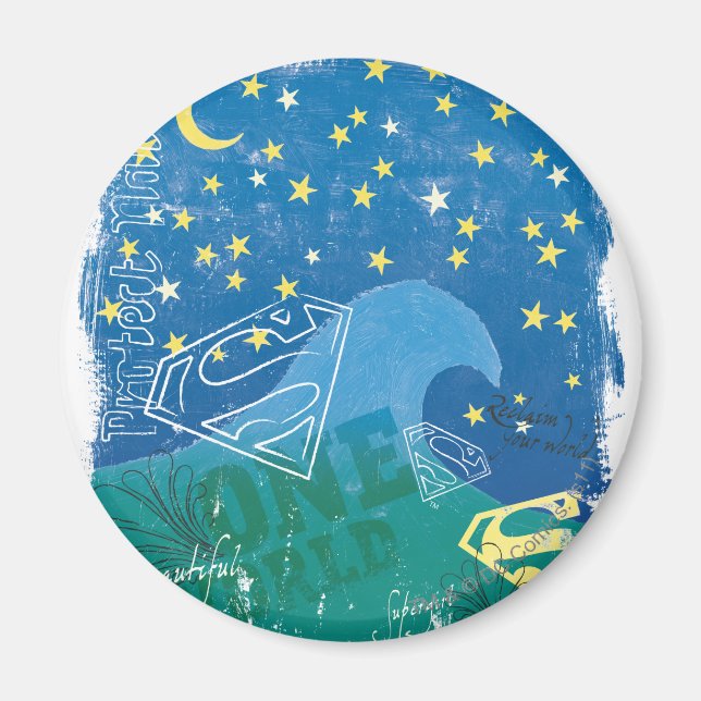 Supergirl One World Magnet (Front)