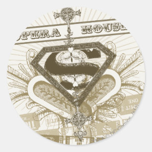 Supergirl Opera House Classic Round Sticker