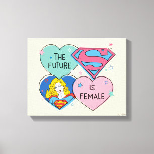 Supergirl Out of This World Retro Graphic Canvas Print