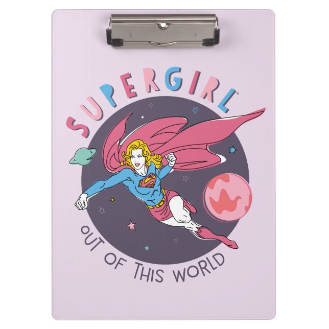 Supergirl Out of This World Retro Graphic Clipboard (Front)