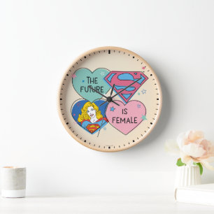 Supergirl Out of This World Retro Graphic Clock