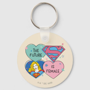 Supergirl Out of This World Retro Graphic Key Ring