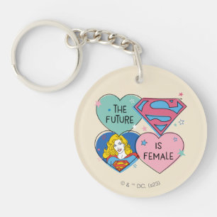 Supergirl Out of This World Retro Graphic Key Ring