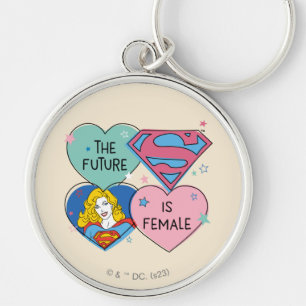 Supergirl Out of This World Retro Graphic Key Ring