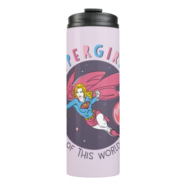 Supergirl Out of This World Retro Graphic Thermal Tumbler (Front)