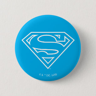 Supergirl Outline S-Shield 6 Cm Round Badge
