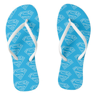 Supergirl Outline S-Shield Flip Flops