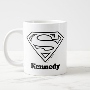 Supergirl Outline S-Shield Large Coffee Mug