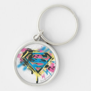 Supergirl Paint and Spills Key Ring