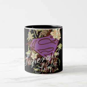 Supergirl Palm Trees Two-Tone Coffee Mug