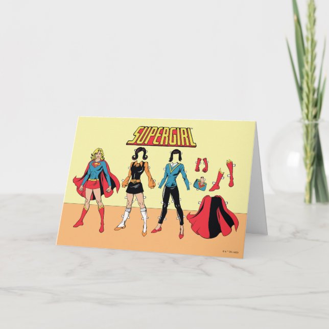 Supergirl Paper Doll Graphic Card (Front)