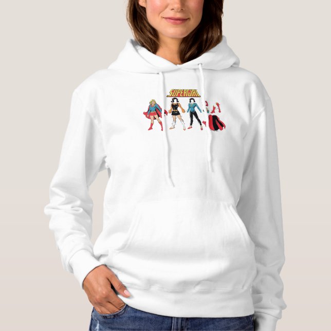 Supergirl Paper Doll Graphic Hoodie (Front)