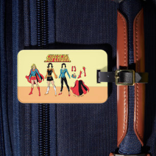 Supergirl Paper Doll Graphic Luggage Tag