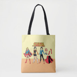 Supergirl Paper Doll Graphic Tote Bag