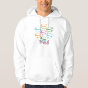 Supergirl Pastel Logo Collage Hoodie