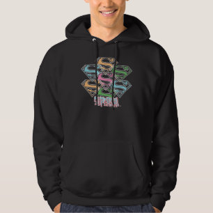 Supergirl Pastel Logo Collage Hoodie