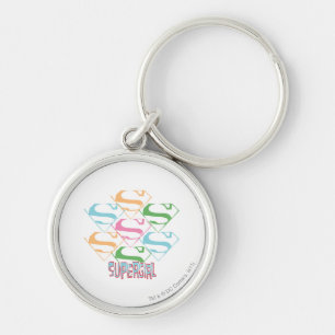 Supergirl Pastel Logo Collage Key Ring