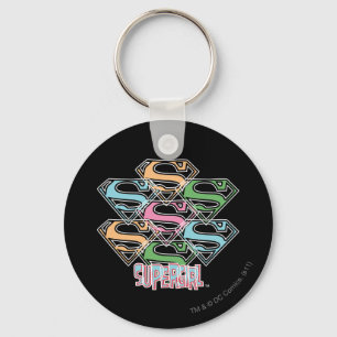 Supergirl Pastel Logo Collage Key Ring
