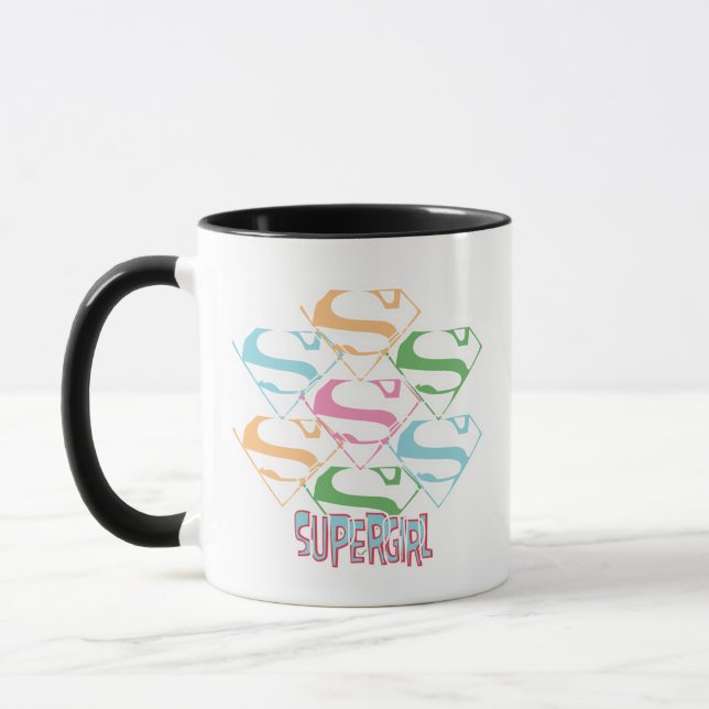 Supergirl Pastel Logo Collage Mug (Left)