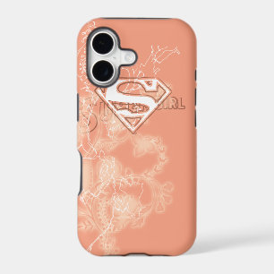 Supergirl Peach Floral Pattern