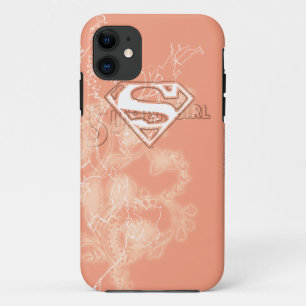 Supergirl Peach Floral Pattern iPhone 11 Case