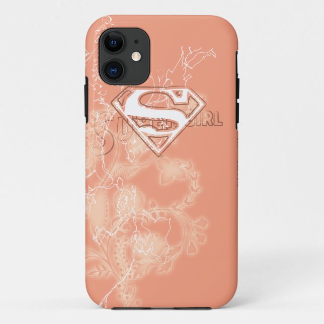 Supergirl Peach Floral Pattern Case-Mate iPhone Case (Back)