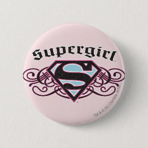 Supergirl Pin Strips Black and Pink