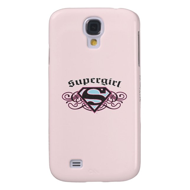 Supergirl Pin Strips Black and Pink Case-Mate Samsung Galaxy Case (Back)
