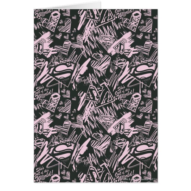 Supergirl Pink and Black Scribbles (Front)