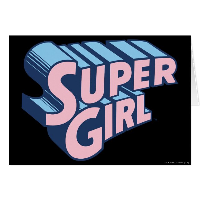 Supergirl Pink and Blue Logo (Front Horizontal)