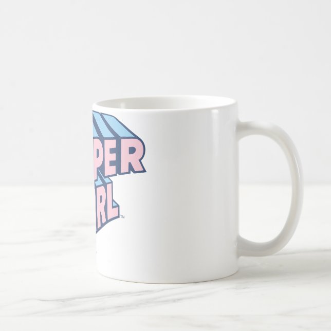 Supergirl Pink and Blue Logo Coffee Mug (Right)